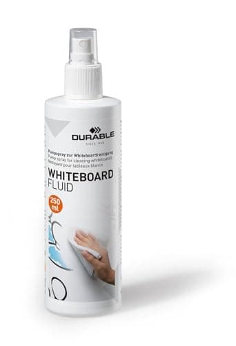Image of Durable Streak-Free Whiteboard Cleaner and Restorer Spray - Cleaning Fluid Eraser and Conditioner for Magic, Smart and Regular White Boards - 250 ml