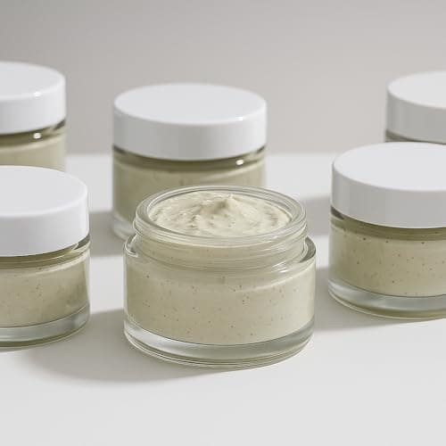 Image of Soothing and Hydrating Clay Face Mask - 40g - Kaolin Clay, Coconut Milk Powder and Colloidal Oats - Calms and Moisturises Skin - Vegan Friendly - Puddle of Wax - Made in the UK