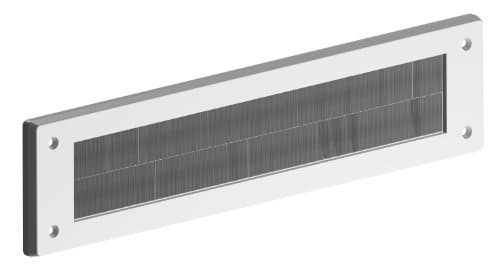 Image of STORMGUARD 06SR0150000W Internal PVC Letter Box Brush Cover-White, External dimentions 335mm x 75mm Aperture 279mm x45mm, White