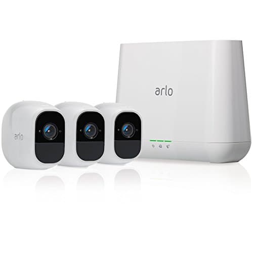 Image of Arlo Pro2 Wireless Home Security Camera System CCTV, Wi-Fi, Alarm, Rechargeable, Night Vision, Indoor or Outdoor, 1080p, 2-Way Audio, Free Cloud Storage, 3 Camera Kit, VMS4330P