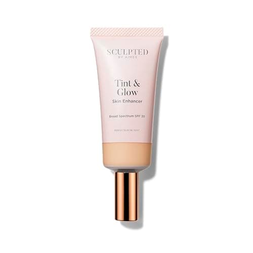 Image of Tint & Glow Hydrating Moisturising Skin Enhancer from Sculpted by Aimee (Deep Tan 8.0) – 45ml Cruelty-Free Moisturising & Tinted Skin Booster with SPF 30 and Blue Light Protection