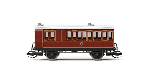 Image of Hornby TT TT4057 LB&SCR 4 Wheel Coach 3rd Class Brake, Red