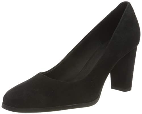 Image of Clarks Womens Kaylin Cara 2 Pump, Black Sde, 8 UK