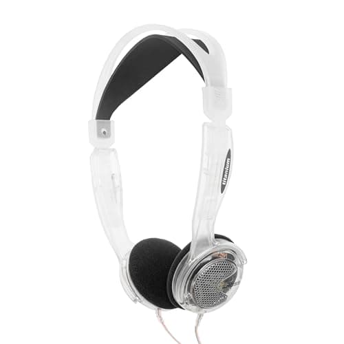 Image of Koss KTXPro1 Clear On-Ear Headphones, Retro, Portable and Lightweight, Volume Control, Clear