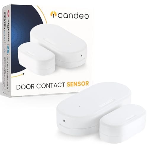 Image of Candeo Zigbee Door & Window Contact Smart Sensor, White | Real-Time Security Alerts | Zigbee 3.0 Compatible with Home Assistant, Hubitat & zigbee2mqtt | Compact, Long Battery Life & Easy Setup