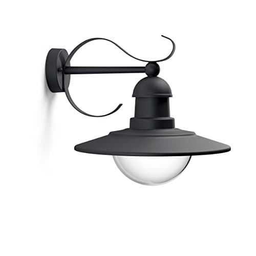 Image of Philips myGarden Topiary Outdoor Vintage Wall Lantern [Black] for Garden, Patio and Outdoor. Requires 1 x 60 W 230 V Bulb