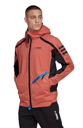 Image of Adidas Men's Terrex Utilitas Rain Jacket, Magic Earth/Magic Earth/Black