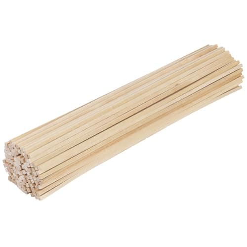 Image of DEXLO Candy Floss Wooden Sticks - Pack of 100, 280mm Square Cotton Candy Machine Sticks, Easy-Grip Candy Floss Sticks for Cotton Candy