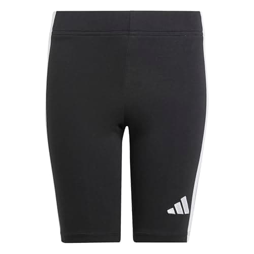 Image of adidas Girl's Essentials Biker Shorts, Black/White, 9-10 Years
