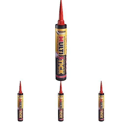 Image of Everbuild Multi Stick | Superior High Strength Grab Adhesive, Based on Hybrid Polymer for Bonding Difficult Materials - White - 350 ml (Pack of 4)