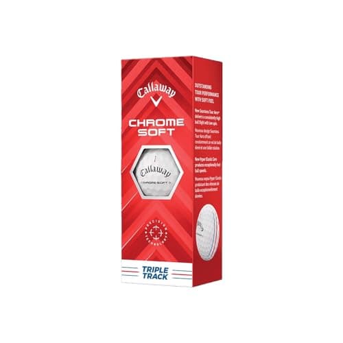 Image of Callaway Golf Balls Chrome Soft Triple Track Balls, White, Pack of 3, BL CG CHRMSFT 24 TRPLTRK 3B PK