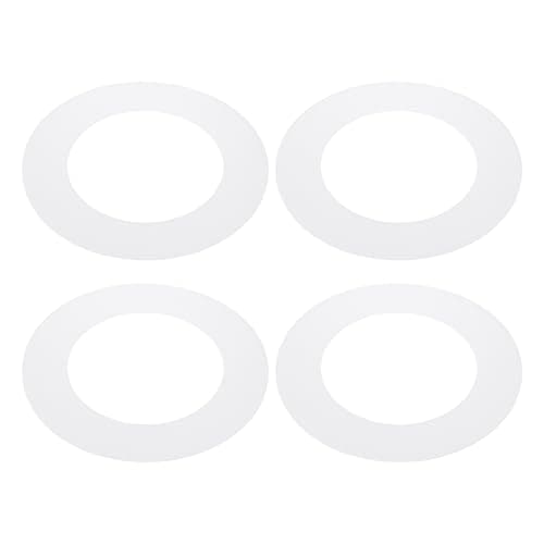 Image of PATIKIL 4.3" ID 6.7" OD Plastic Trim Ring, 4 Pcs Ceiling Light Goof Rings Matte Circular Light Cover Lighting Fixture for Ceiling Wall Recessed Can Downlights, Translucent Matte White
