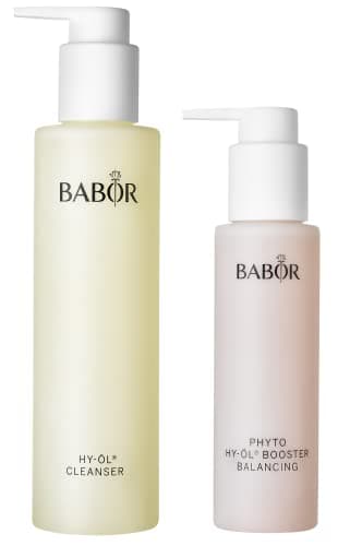 Image of BABOR CLEANSING HY-OIL & Phytoactive Combination Set - Cleansing Duo, for combination skin, pore-deep facial cleansing, with oil & herbal extract, 2 pieces