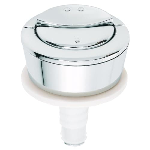 Image of Wirquin 19008001 Jollyflush Dual Flush Chrome Toilet Push Button - Multi-Colour