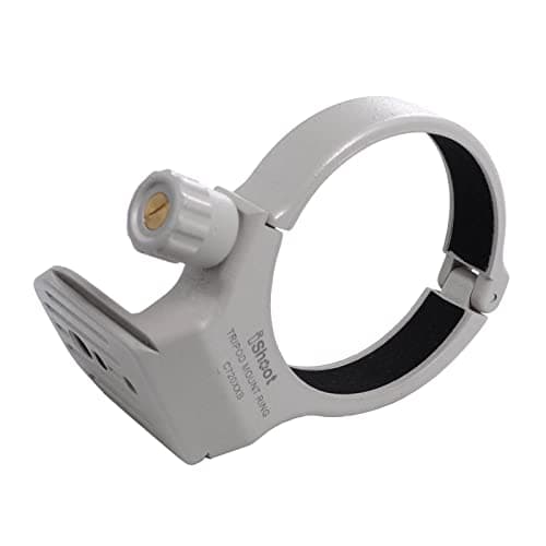 Image of iShoot Improved Metal Lens Collar Tripod Mount Ring, for Canon EF 70-200mm f/4L (is/is II) USM, Canon EF 400mm f/5.6 L USM, Canon EF 80-200mm f/2.8L Lens, Built-in ARCA-Swiss Fit Quick Release Plate