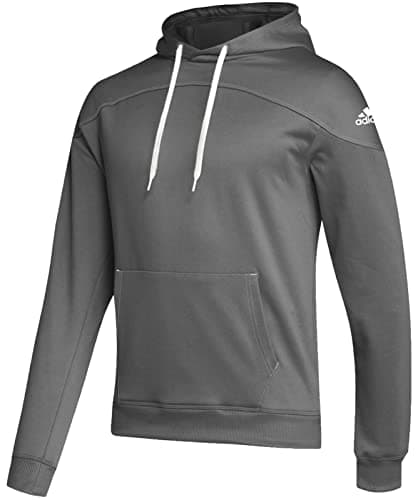 Image of adidas Men's Stadium Aeroready Fleece Embroidered Logo Pullover Hoodie - Gray, Gray, XL