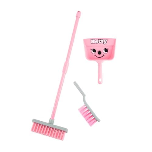 Image of Casdon Hetty Brush Set | Child-Friendly Cleaning Toy Set for Ages 3+ | Fun & Educational | Includes Broom, Brush, Dustpan!