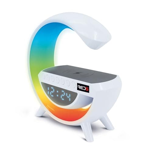 Image of RED5 Light Up Wireless Charging Alarm Clock Bluetooth TWS Speaker Bedside Dock