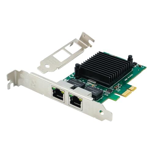 Image of SODOLA Gigabit Dual NIC with Intel 82576 Chip, 1Gb Network Card Compare to Intel E1G42ET NIC, 2 RJ45 Ports, PCI Express 2.1 X1, Ethernet Card with Low Profile for Windows/Windows Server/Linux