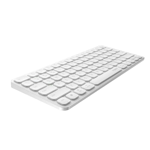Image of Rapoo E9050L Multi-Device Wireless Keyboard, Blade-Series 78-Key Ultra-Slim Bluetooth Keyboard, USB-C, Rechargeable, Quiet, Support 4 Devices, Low-Profile, for Windows/Mac/Linux/Chrome, US Layout