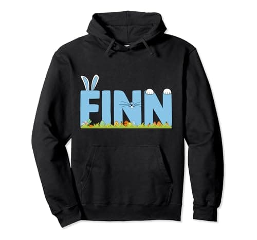 Image of Happy Easter Day Bunny Rabbit Kids Cute Love Finn Pullover Hoodie