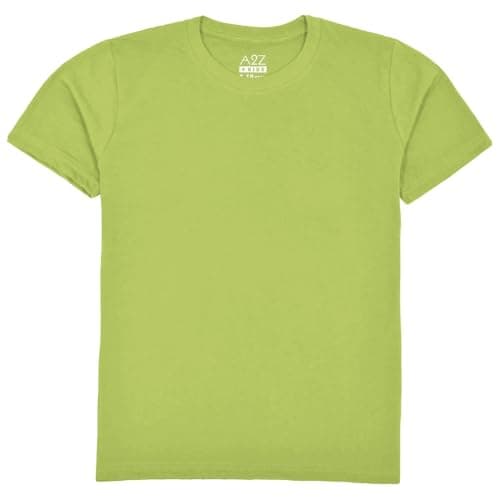 Image of A2Z 4 Kids Boys T Shirts Plain Black T Shirt Soft - Boys PL T Shirt Lime 11-12
