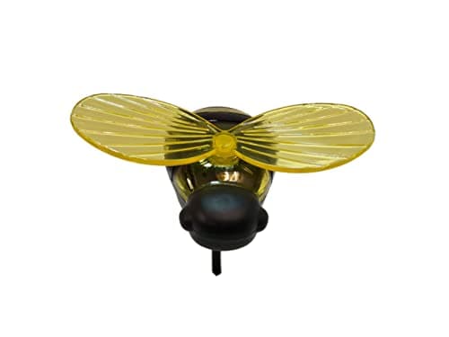 Image of DIVAS SPIRITUAL Bee Shaped Stake Solar Light Outdoor Pathway Light Decorative Garden Lawn Lighting (Pack of 3)