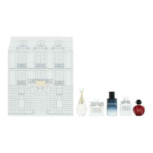 Image of Dior Le Mini 30 Montaigne Discovery Set for unisex jadore edp + hypnotic poison edt + miss dior edp + miss dior blooming bouquet + sauvage edt 10 ml