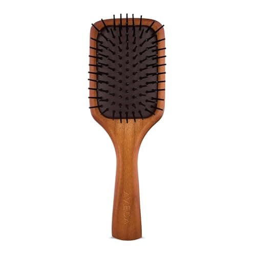 Image of Aveda Wooden Mini Paddle Brush | Travel Size | Detangling, Smoothing Hair Brush | Straightening, Blow Drying | All Hair Types
