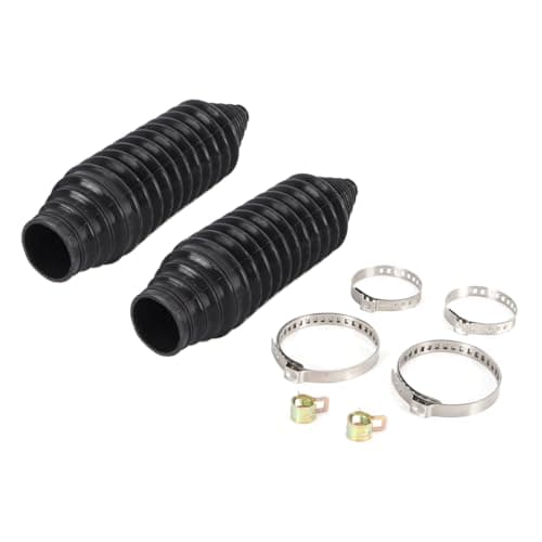 Image of Alide 2 Pcs/set Steering Rack Boots Set Bellow Kit with 4 Locking Clamps and 4 Cable Ties Professional Car Accessories