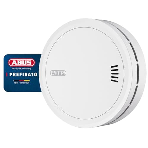 Image of ABUS Prefira 10 smoke detector - Q-label certified smoke detector with 10-year battery, large test button, false alarm protection with insect screen and pollution compensation