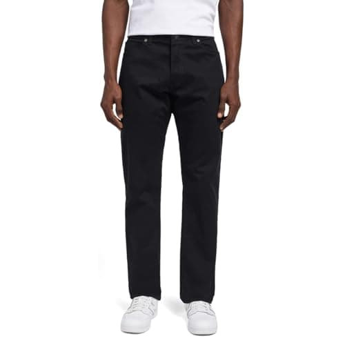 Image of Lee Men's Straight Fit Xm Jeans, Black, 34W / 32L
