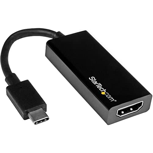 Image of StarTech.com CDP2HD USB-C to HDMI Video Adapter Converter - 4K 30Hz - Thunderbolt 3 Compatible - USB 3.1 Type-C to HDMI Monitor Travel Dongle Black,9mmx23mmx147mm