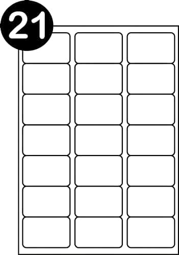 Image of Double Dragon, A4 Self Adhesive Address Labels Sticker Paper, 21 Labels Per Sheet, 100 Sheets, 63.5 x 38.1mm (2100 Labels)