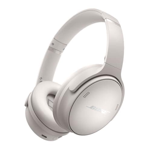 Image of Bose QuietComfort Wireless Noise Cancelling Headphones, Bluetooth Over Ear Headphones with Up To 24 Hours of Battery Life, White Smoke