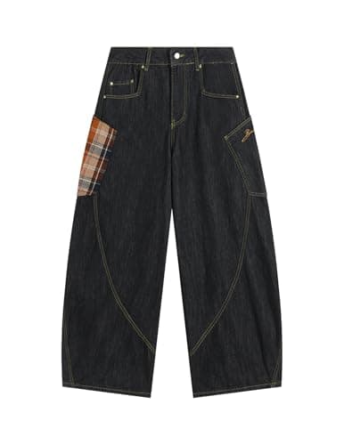 Image of Vamtac Mens Baggy Barrel Jeans, Black, 34