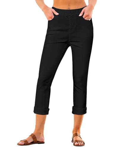 Image of Vetinee Black Skinny Jeans Women High Waist Stretch Jeans Always Black Size Medium Fits UK 12-14