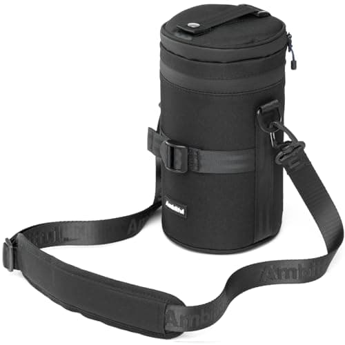 Image of AMBITFUL Thick Camera Lens Pouch Case, Water/Dust/Shock Protection Lens Pouch for DSLR Camera Lens Compatible for Sony, Nikon, Canon,Fujifilm,Tamron Fits Lenses Below 110 × 190 mm (4.33 × 7.48 in)