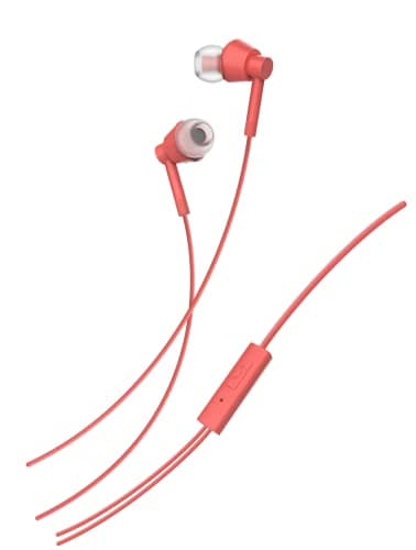 Image of Nokia Buds (Wb-101) Powerful Bass Performance Wired In Ear Earphones With Mic For Clear Voice Calls, Virtual Assistant Control Enabled Angled Acoustic Tubes For A Comfortable And Secure Fit, Red