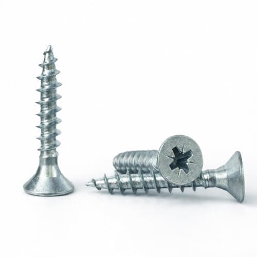 Image of 3mm x 12mm (Pack of 100) Small Steel Pozidrive Countersunk Wood Screws AN201 Chipboard Screw Zinc Plated Steel - A05B