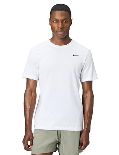 Image of NIKE Men's Dri-fit Training T shirt, White/Black, L UK
