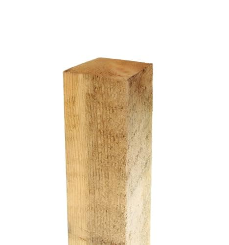 Image of Primrose 8ft Square Wooden Fence Post for Garden Fence Panels (240cm x 7.5cm)