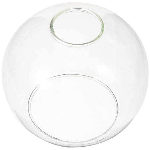 Image of jojofuny 15CM Clear Glass Globe Lampshade for E27 Pendant Light, Double Hole Replacement Sphere Shade, Modern Round Glass Lamp Cover for Chandelier and Ceiling Fixture, Molecular Light Shade