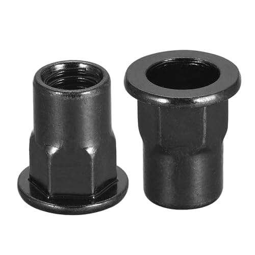 Image of TA-VIGOR 20pcs M8 Half Hex Body Rivet Nuts, Carbon Steel Zinc-Plated Hexagonal Flange Rivet Nut, Flat Head Threaded Insert Nutserts Kit for Metal Sheets, Plastic, Wood and Other Thin Sheets