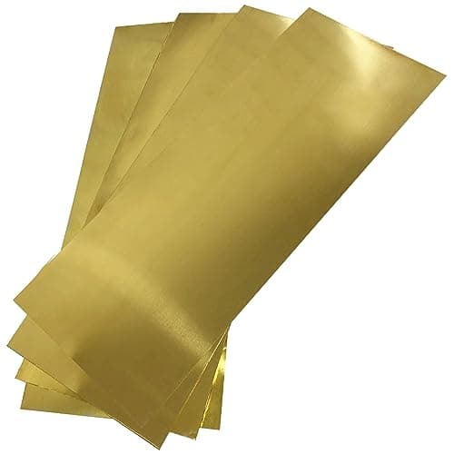 Image of Jewellers Tools 4" x 10" BRASS SHIM Assorted Size Sheets 002",.003",005" Thickness 100mm x 250m