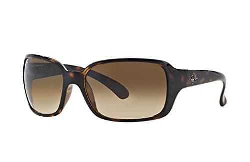 Image of Ray-Ban Women's RB4068 Rectangular Sunglasses, Brown (710/51 Light Havana)