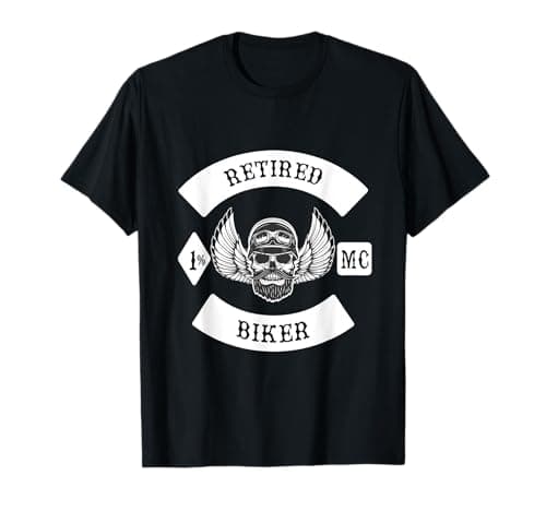 Image of Biker Motorcycle Club Retired Biker Loyal Support Crew Skull T-Shirt