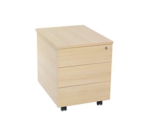 Image of Jemini KF73519 3-Drawer Ferrera Mobile Pedestal, Wood, Oak, 58 x 43.4 x 52.5 cm