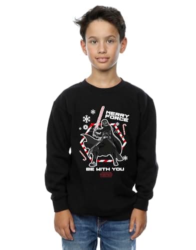 Image of Star Wars Boys Darth Vader Merry Force Sweatshirt Black 9-11 Years
