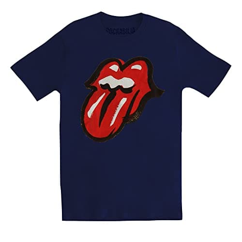 Image of Rolling Stones The Men's No Filter Tongue Navy Blue T-Shirt